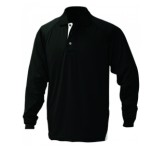 Men's L/S Polo - Black/White 